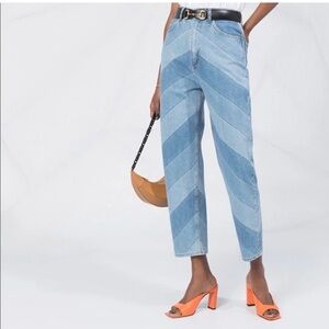 Sandro Paris Diego Chevron Straight Leg Jeans